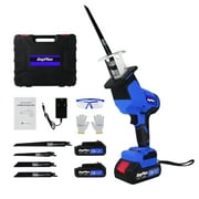 Dayplus Cordless Reciprocating Saw Wood Metal Cutting 2 Batteries Charger Pruning Sabre