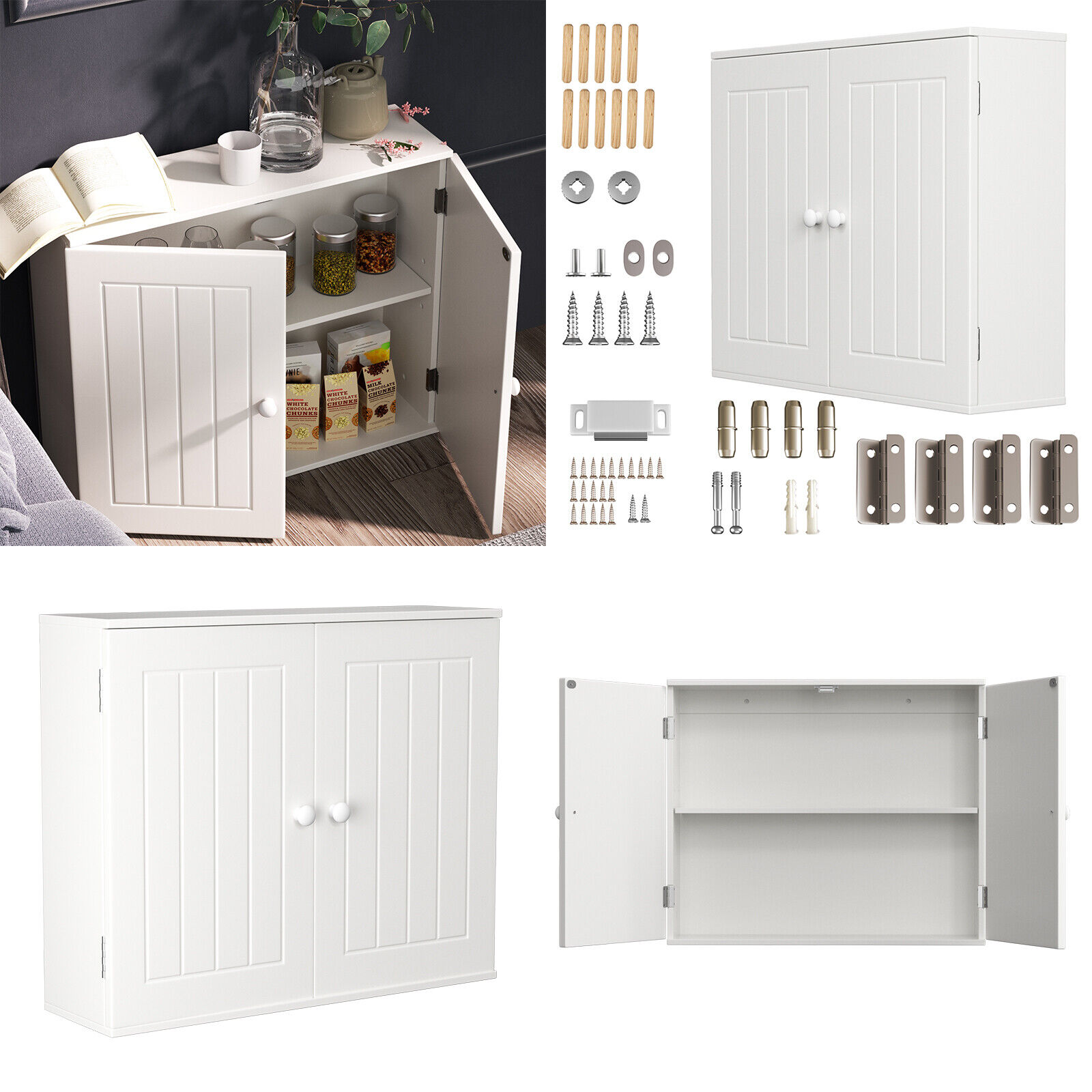 Dayplus Wall Floor 2 Door Cupboard Vanity Unit Wall