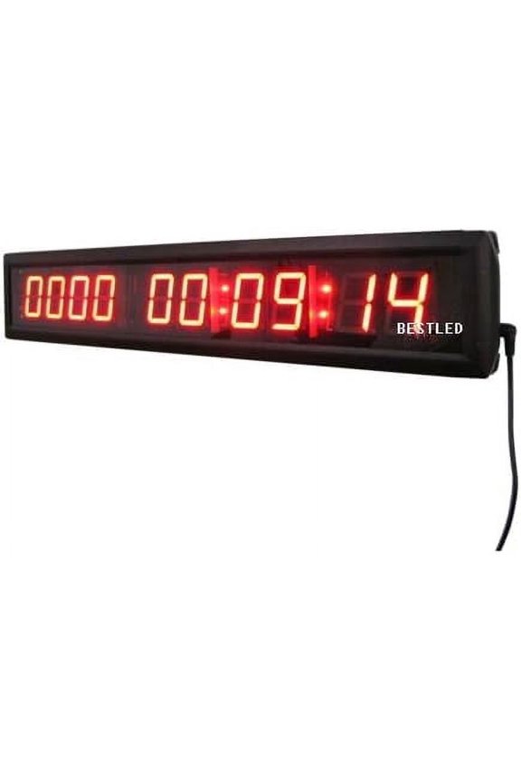Days Countdown Clock 10 Digits Count up 10000 Days Hours Minutes Seconds LED Large Digital Countdown Clock IR Remote Control Aluminum Case