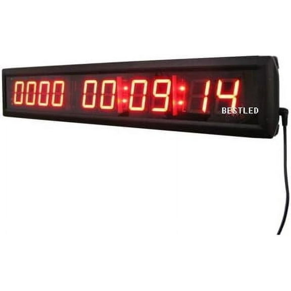 Days Countdown Clock 10 Digits Count up 10000 Days Hours Minutes Seconds LED Large Digital Countdown Clock IR Remote Control Aluminum Case