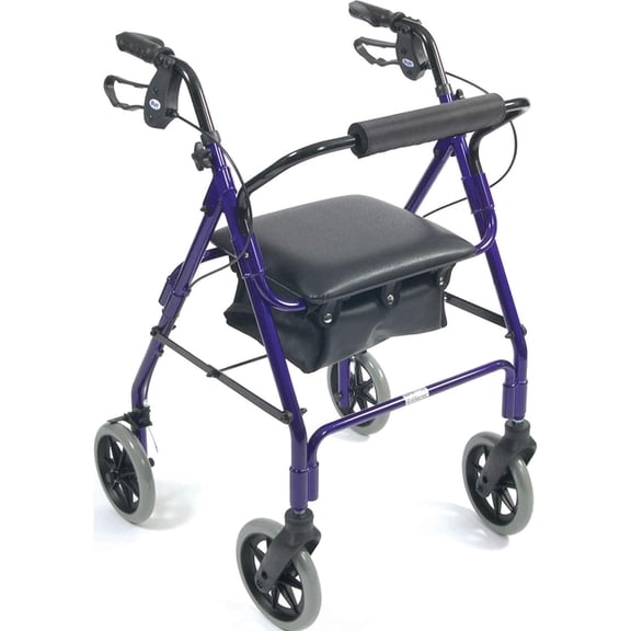 Days Lightweight Rollator, Aluminum, 364 lb Capacity, 1 Pack