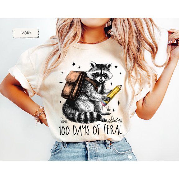 Days Of Feral Shirt,Funny Teacher Shirt, Days Of School Shirt, Teacher Days of School,Racc