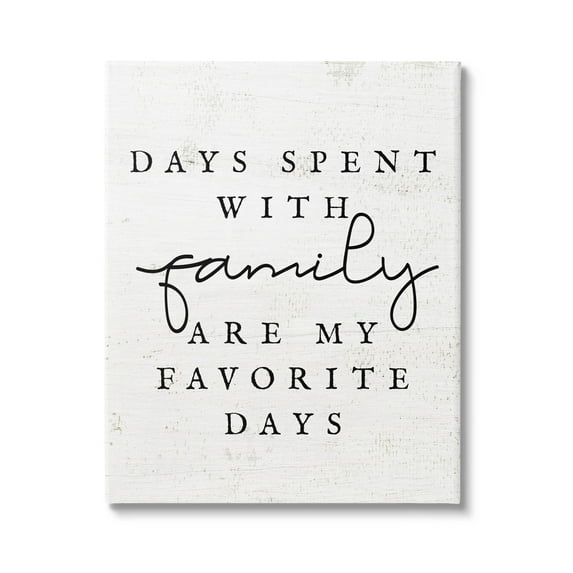 Days Spent With Family Heartwarming Inspirational Graphic Art Gallery Wrapped Canvas Print Wall Art