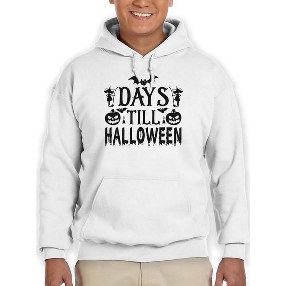 Days Till Halloween Hoodie Men -Image by Shutterstock, Male Small