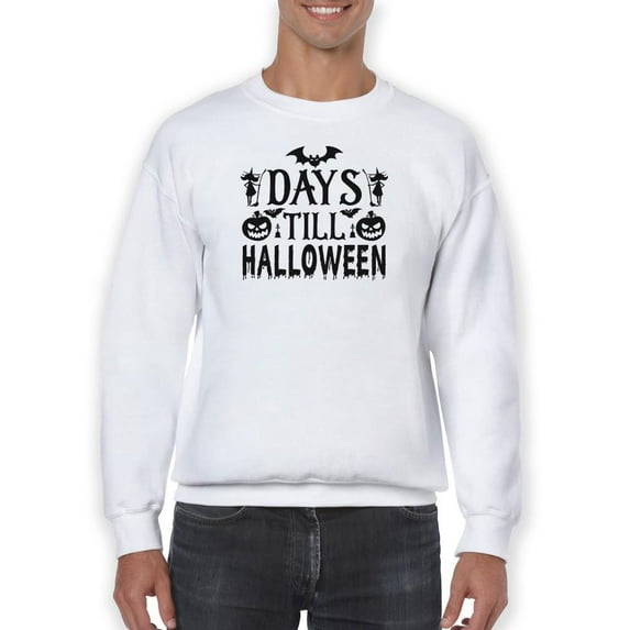 Days Till Halloween Sweatshirt Men -Image by Shutterstock, Male x-Large