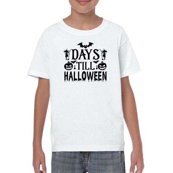 Days Till Halloween T-Shirt Juniors -Image by Shutterstock, Medium