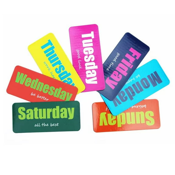 Days of The Week Magnets,Cute Decorative Magnets for School Home Locker Whiteboard Gift