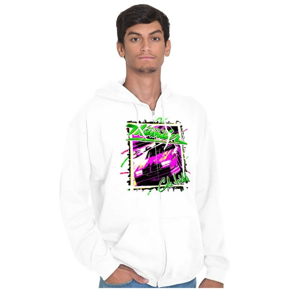 Days of Thunder Cole Trickle Driver Men's Big & Tall Graphic Zip Up Hoodie Brisco Brands 5X