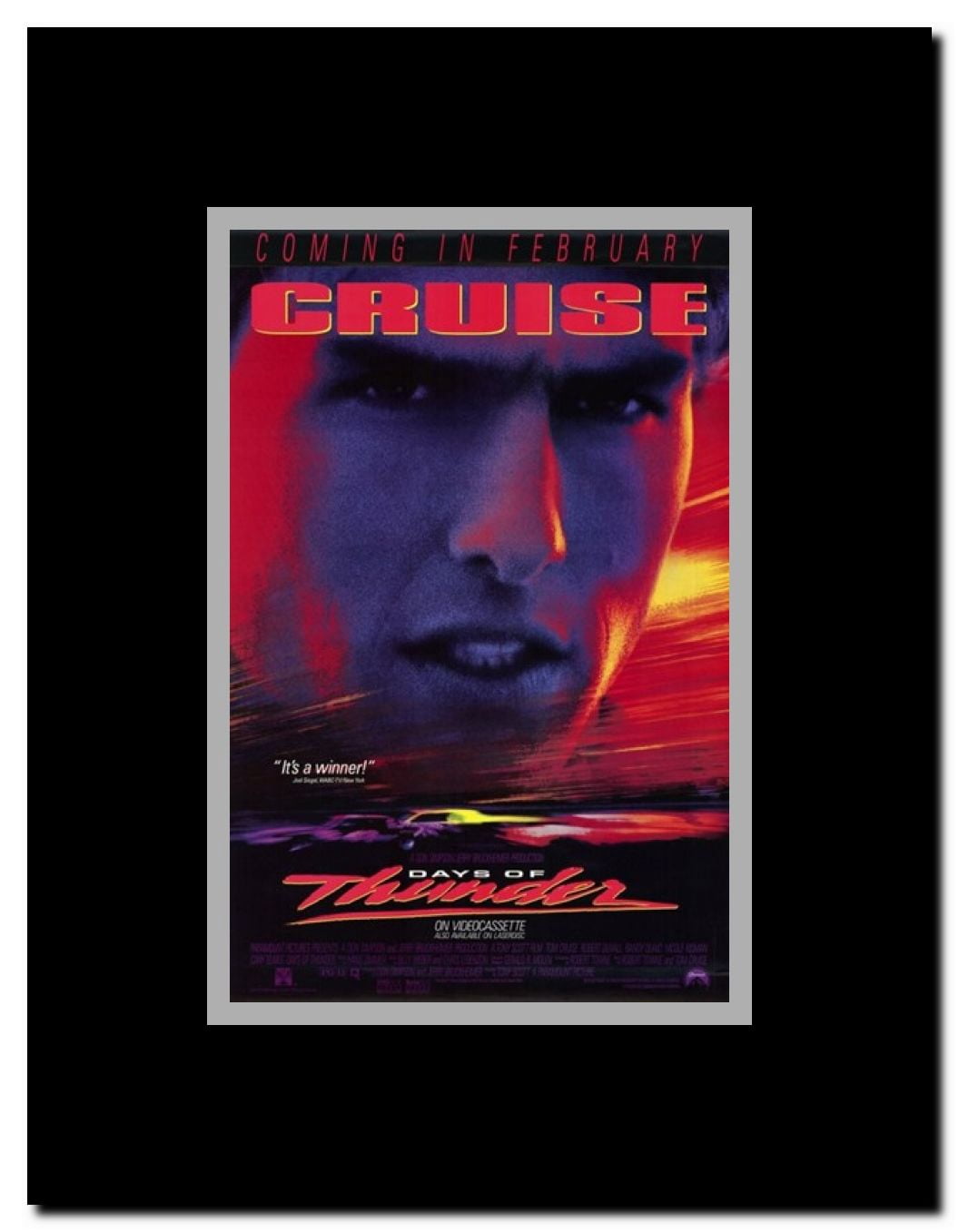 Days of Thunder Framed Movie Poster