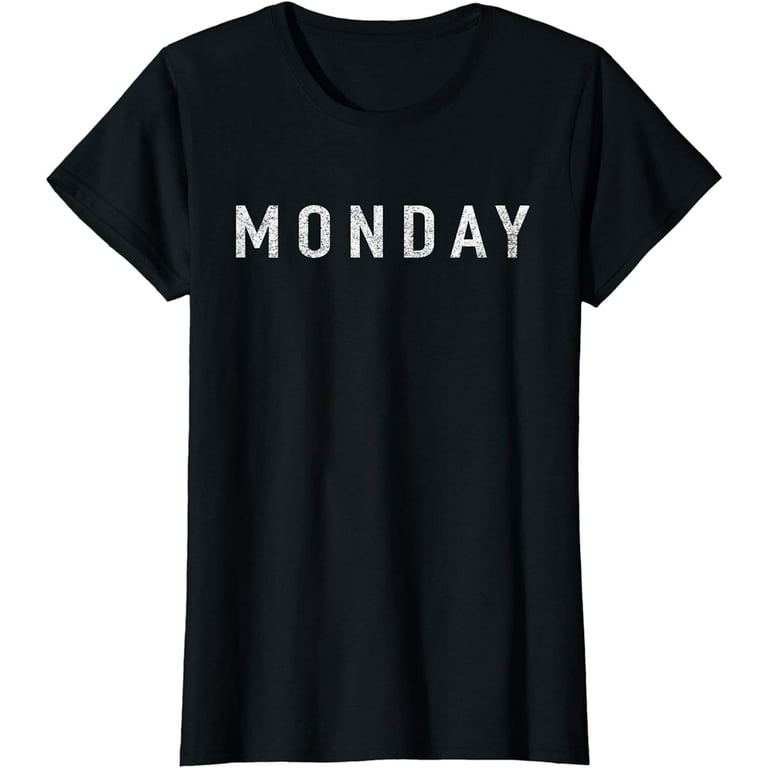Days Of The Week Tshirt Series 'Monday' Distressed Days Of The Week Tshirt Series 'Monday' Distressed