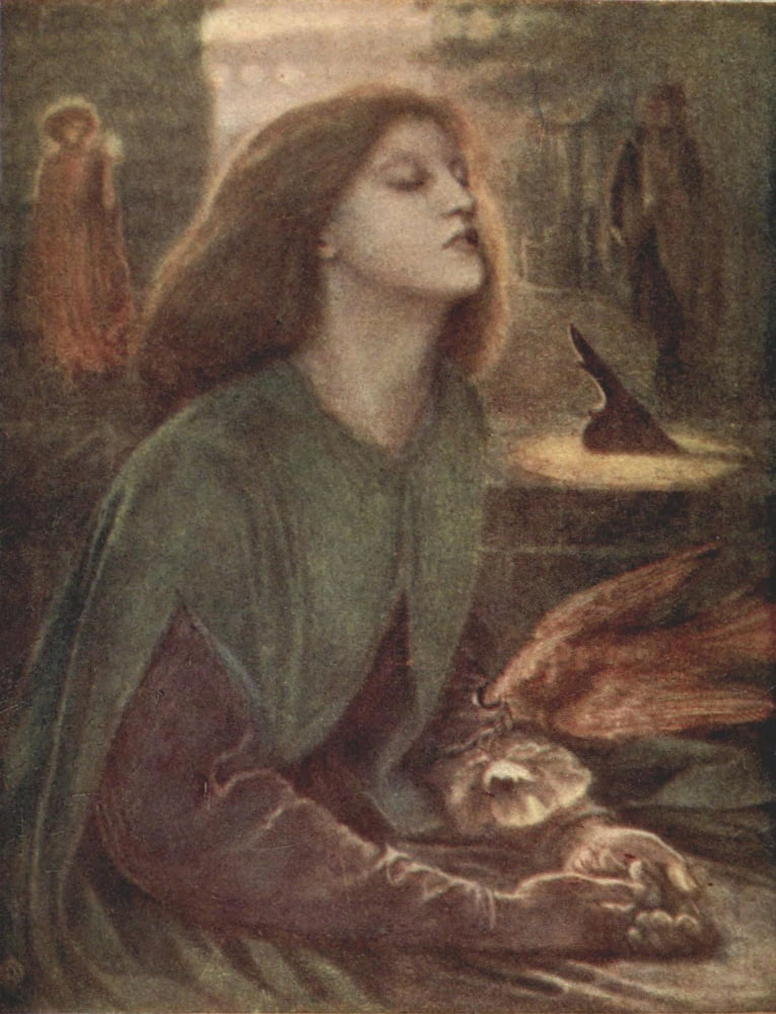 Days with the Victorian Poets 1913 Beata Beatrix Canvas Art - DG Rossetti (18 x 24)