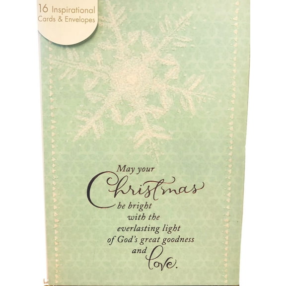 Dayspring 16 Snowflake Everlasting Light Christian Holiday Christmas Cards