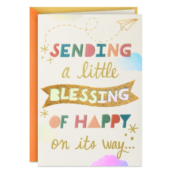 DaySpring Religious Thinking of You Card (A Little Blessing of Happy)