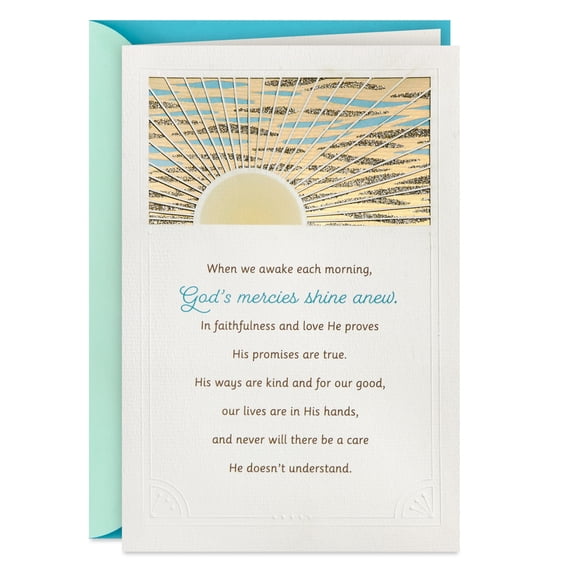 DaySpring Religious Encouragement Card (God's Mercies Shine Anew)