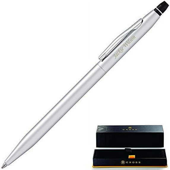 Dayspring Pens Engraved Cross Pen | Personalized Cross Click Ballpoint Pen - Polished Chrome. AT0622-101. Custom Name Engraving Comes In Cross Gift Case.