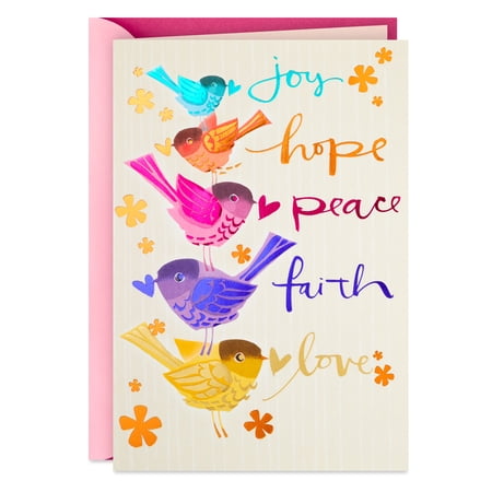 Dayspring Religious Birthday Greeting Card (Joy, Hope, Peace)