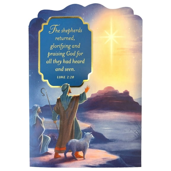 Dayspring Shepherds Praising God For All They Had Seen Holiday Christmas Cards