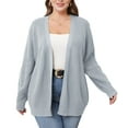 thumbnail image 1 of Daystry Fall Winter Womens Plus Size Open Front Casual Long Sleeve Chunky Cable Knit Classic Sweaters Cardigan, 1 of 8