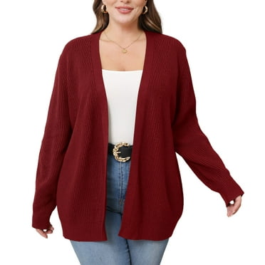 Daystry 2025 Fall Winter Womens Open Front Casual Long Sleeve Chunky Cable Knit Classic Sweaters Cardigan