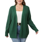 DAYSTRY Fall Winter Womens Plus Size Open Front Casual Long Sleeve Chunky Cable Knit Classic Sweaters Cardigan