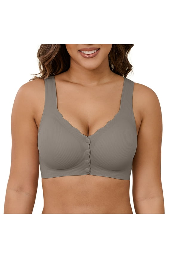 Front-close Bra Wirefree Shaping Bra Full Coverage Soft Light Comfort Breathable Bra for Women