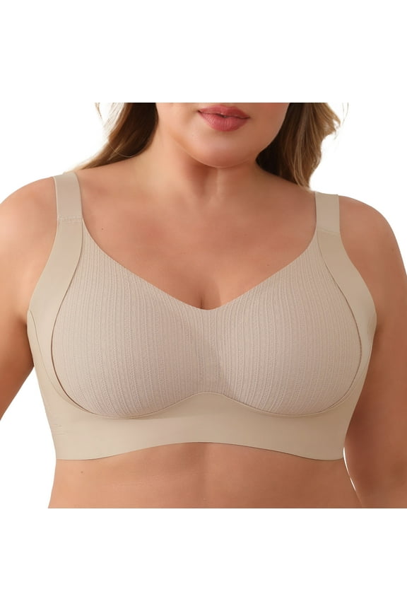 Lace Vertical Stripe No Underwire Full Coverage Comfort Supportive Pull Up Bras for Women Lift Wireless Seamless Bralette