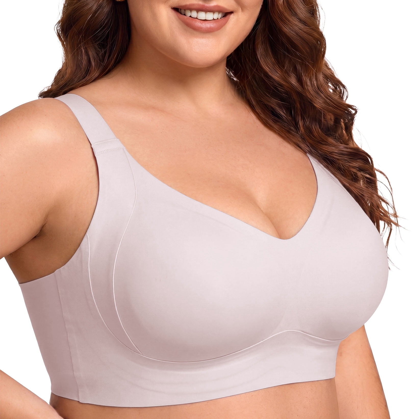 Daystry Plus Size Everyday Bras for Women Full Coverage Soft Sleep Wirefree Bras New Upgrade