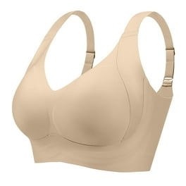 Sksloeg Bras for Women Full Coverage Plus Size T-Shirt Bra Wire Free Back  Support Posture Bras,Complexion 42B 