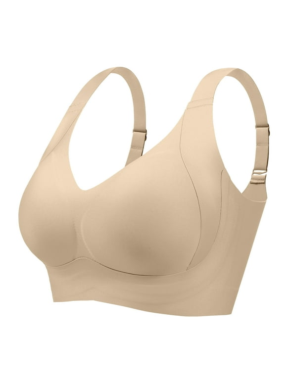 Daystry Plus Size Everyday Bras for Women Full Coverage Soft Sleep Wirefree Bras