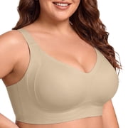 Daystry Plus Size Everyday Bras for Women Full Coverage Soft Sleep Wirefree Bras New Upgrade