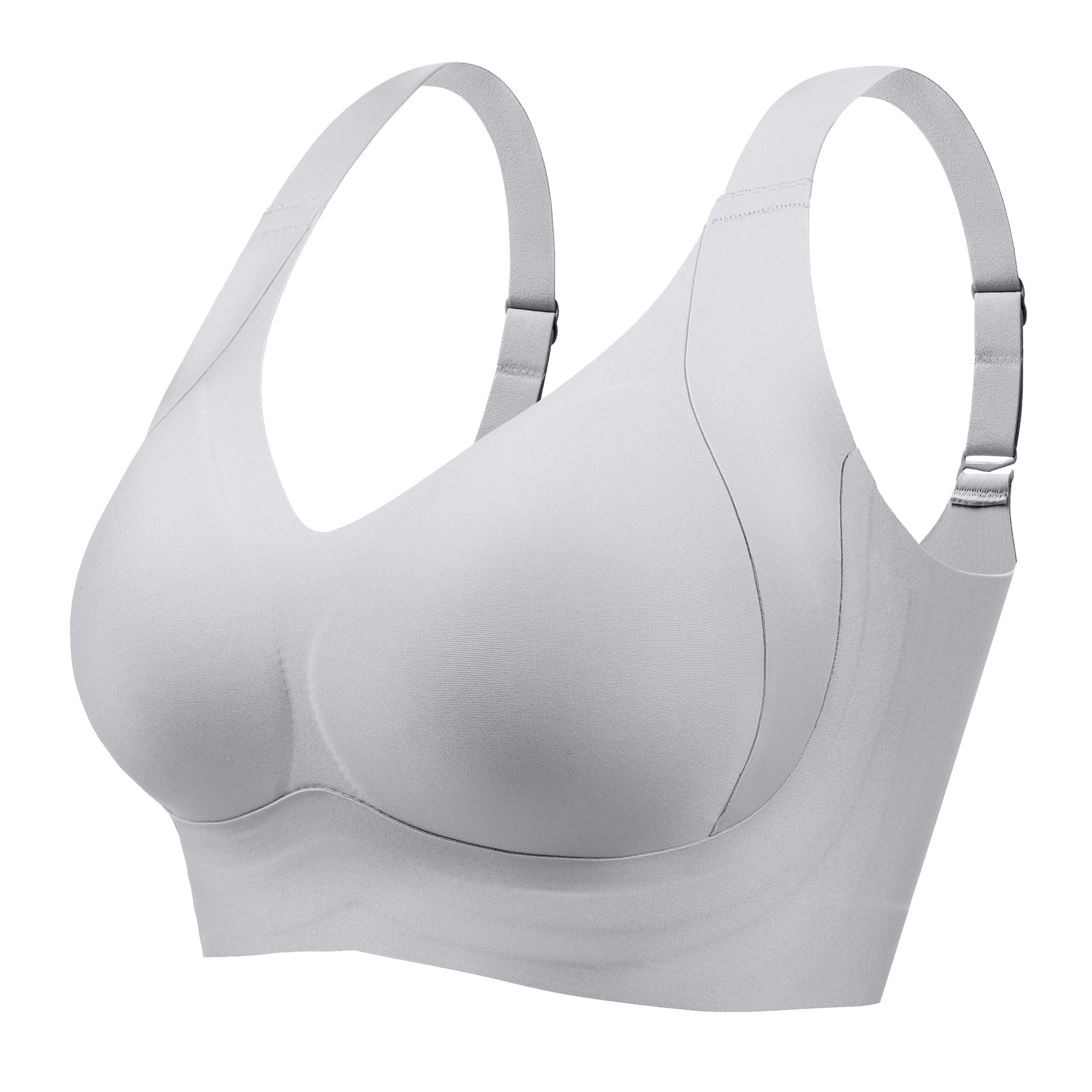 RYRJJ Womens Comfort Wirefree Shaper Bra Full-Coverage Wireless Bra Deep  Cup Seamless T-Shirt Bra Comfy Lace Everyday Bras for Women(White,3XL)