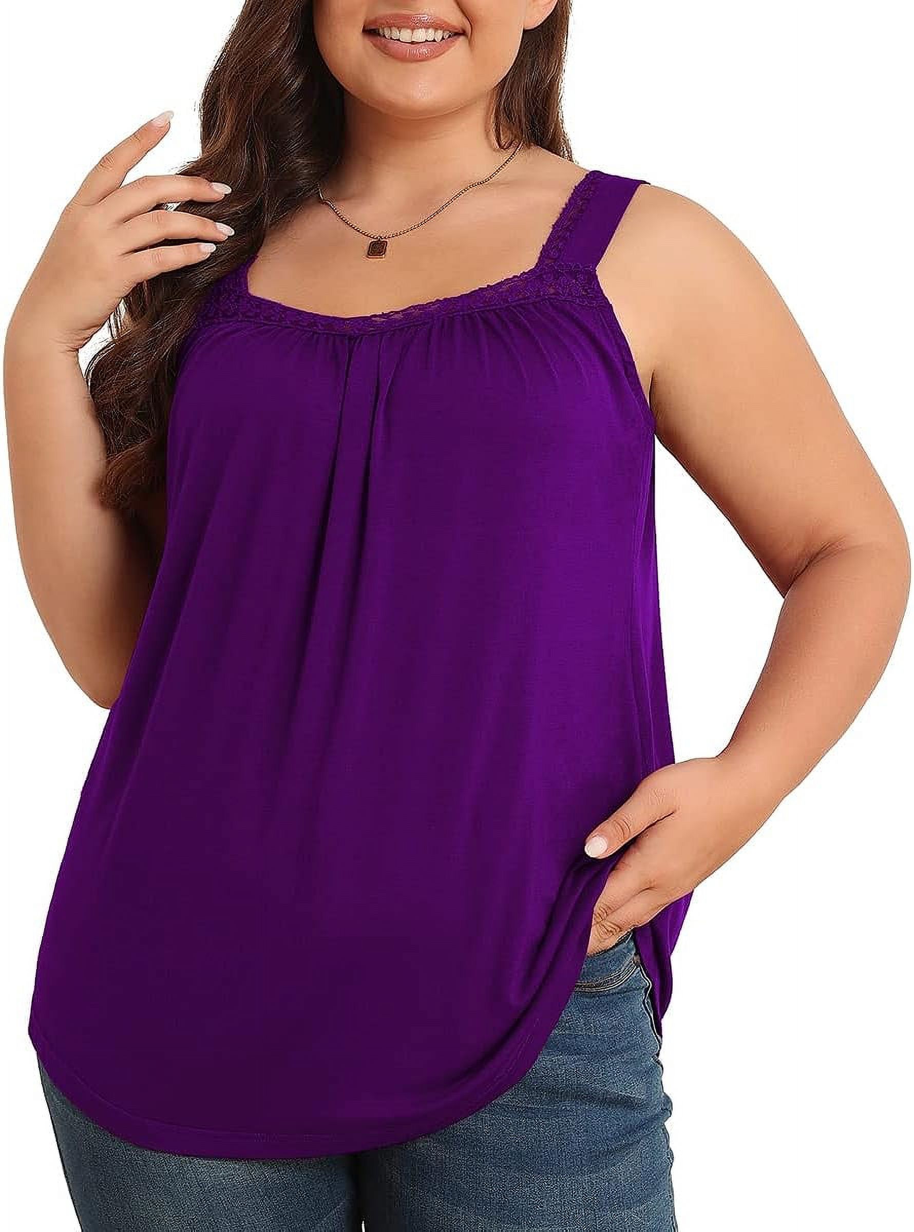 iMai Womens Summer Tops 3/4 Sleeve LinenWomens Tank Tops Loose Fit Plus