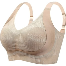 SOOMLON Plus Size Bralettes for Women No Underwire Bra Medium Cup  Breathable Gathered Bra Daily Bra Yoga Bra All Day Wear Bra Pink XL 