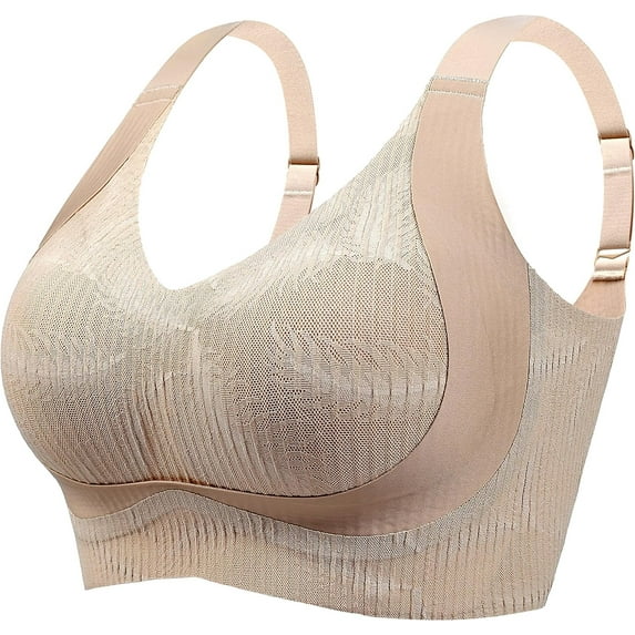 Daystry Plus Size Wirefree Lace Bra for Women Full Coverage No Underwire Everyday Bras