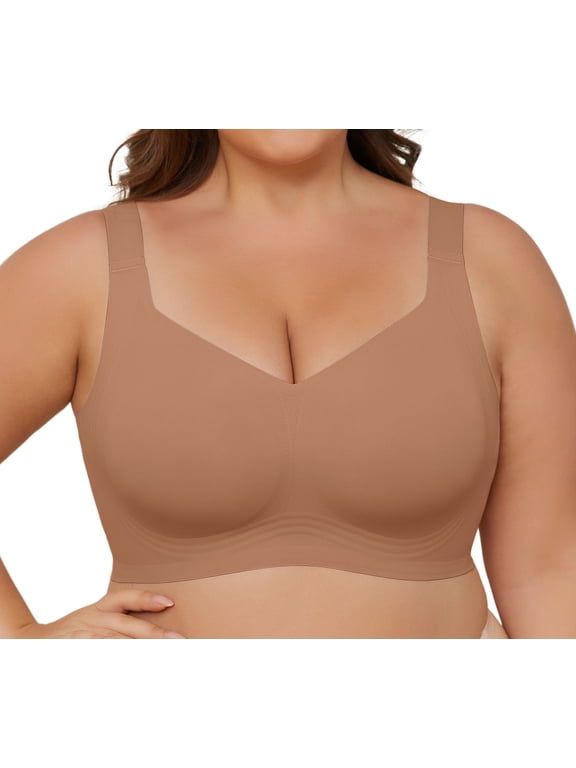 Smooth Wireless Bras for Women No Underwire Comfort Seamless Bras Full Coverage Everyday Bra New Upgrade