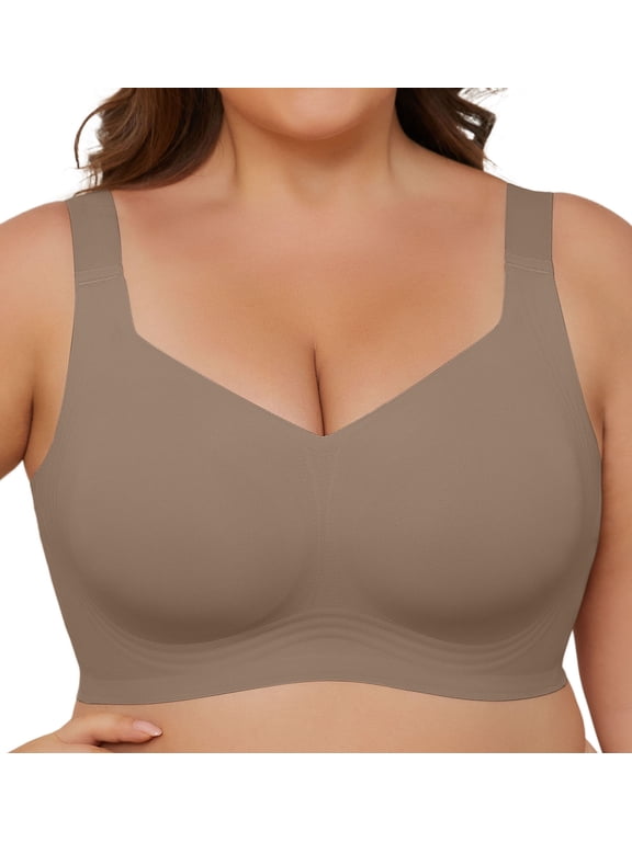Smooth Wireless Bras for Women No Underwire Comfort Seamless Bras Full Coverage Everyday Bra New Upgrade
