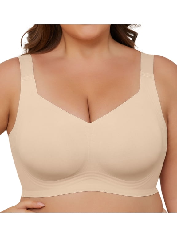 Smooth Wireless Bras for Women No Underwire Comfort Seamless Bras Full Coverage Everyday Bra New Upgrade