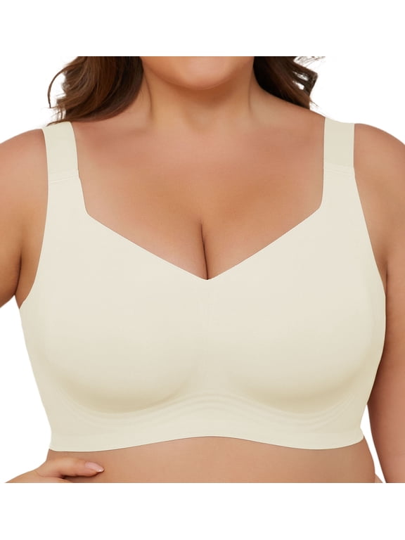 Smooth Wireless Bras for Women No Underwire Comfort Seamless Bras Full Coverage Everyday Bra New Upgrade