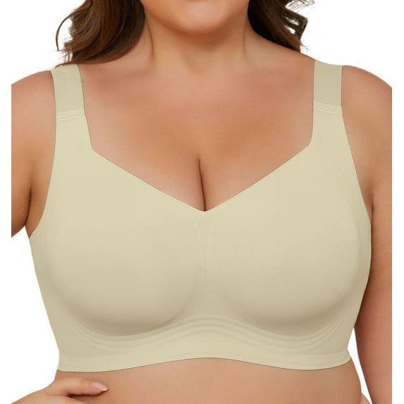 Daystry Smooth Wireless Bras for Women No Underwire Comfort Seamless Bras Full Coverage Everyday Bra New Upgrade
