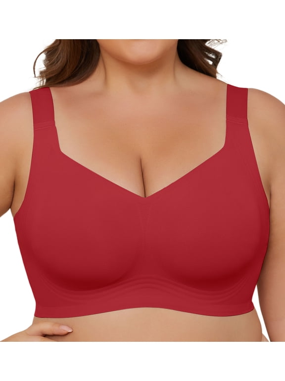 Smooth Wireless Bras for Women No Underwire Comfort Seamless Bras Full Coverage Everyday Bra New Upgrade