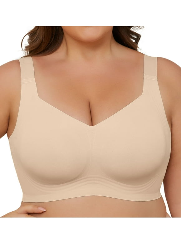 Smooth Wireless Bras for Women No Underwire Comfort Seamless Bras Full Coverage Everyday Bra New Upgrade