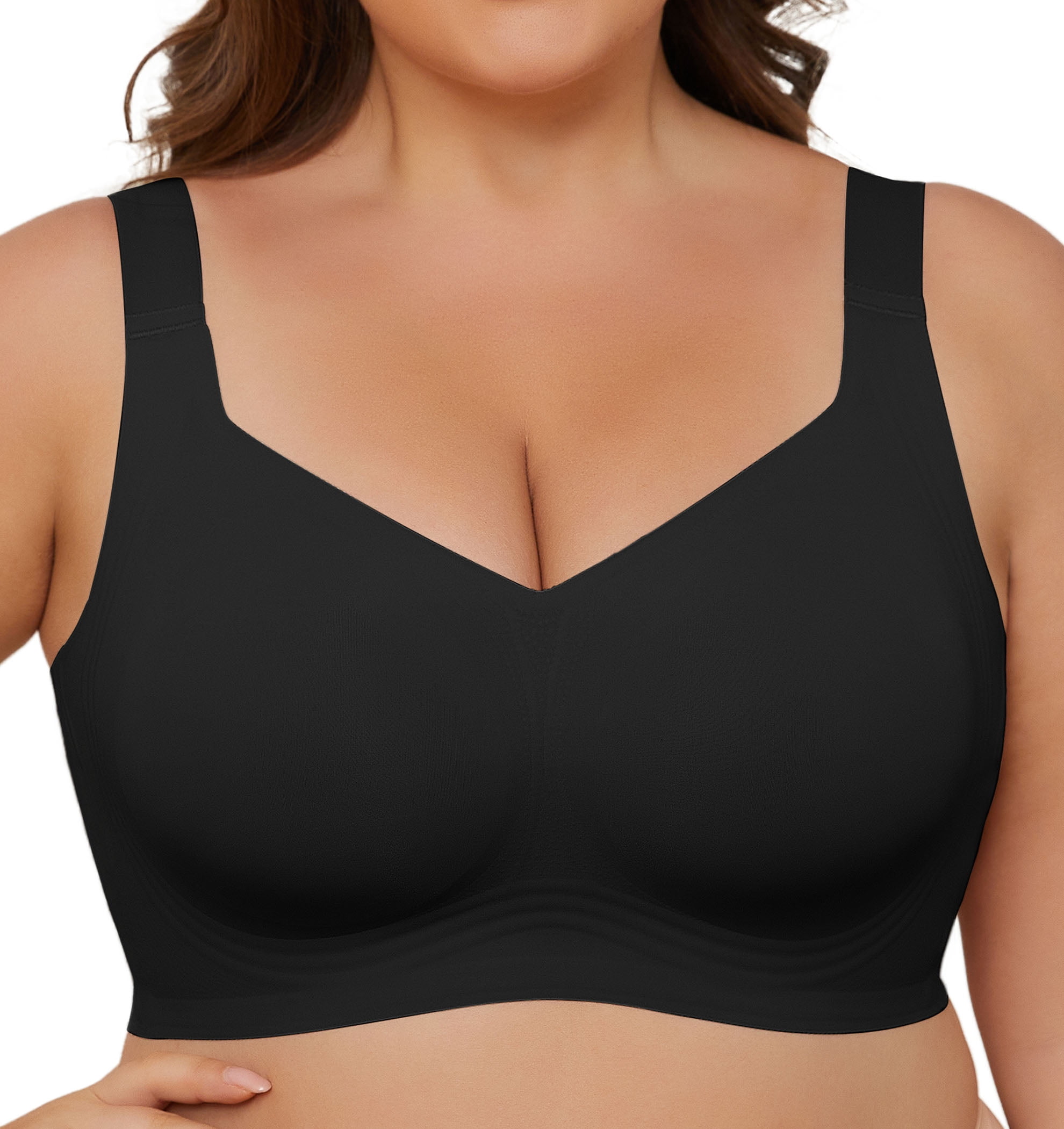 Daystry Smooth Wireless Bras for Women No Underwire Comfort Seamless Bras Full Coverage Everyday Bra New Upgrade