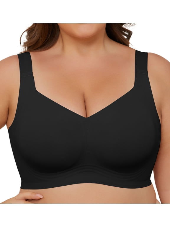 Smooth Wireless Bras for Women No Underwire Comfort Seamless Bras Full Coverage Everyday Bra New Upgrade
