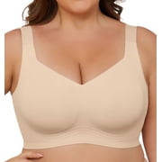 Daystry Smooth Wireless Bras for Women No Underwire Comfort Seamless Bras Full Coverage Everyday Bra New Upgrade