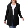 thumbnail image 1 of Daystry Women Casual Lightweight Cardigan Cover Up Open Front Breezy Long Sleeve Summer Blouses, 1 of 11