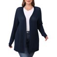 thumbnail image 1 of Daystry Women Casual Lightweight Cardigan Cover Up Open Front Breezy Long Sleeve Summer Blouses, 1 of 12
