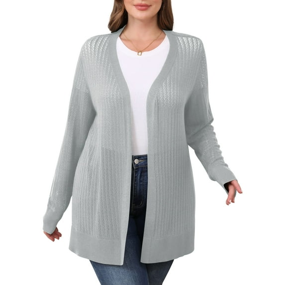 Daystry Women Casual Lightweight Cardigan Cover Up Open Front Breezy Long Sleeve Summer Blouses