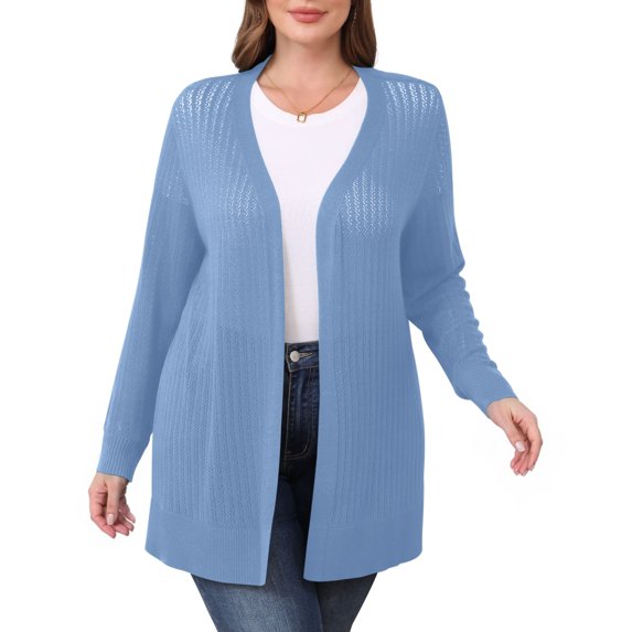 Daystry Women Casual Lightweight Cardigan Cover Up Open Front Breezy Long Sleeve Summer Blouses