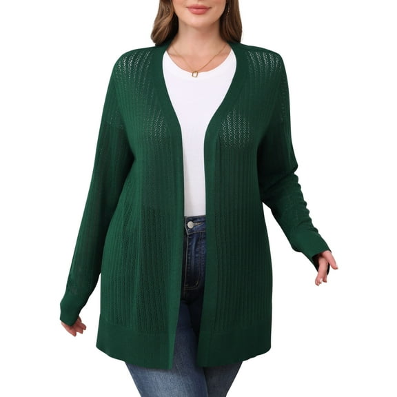 Daystry Women Casual Lightweight Cardigan Cover Up Open Front Breezy Long Sleeve Summer Blouses
