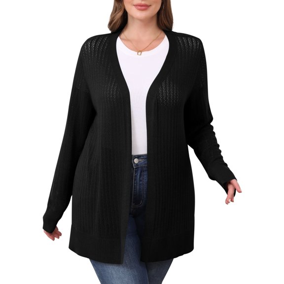 Daystry Women Casual Lightweight Cardigan Cover Up Open Front Breezy Long Sleeve Summer Blouses